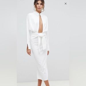ASOS White Midi Dress
